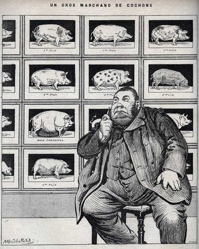 A Big Pig Dealer - Cartoon in 