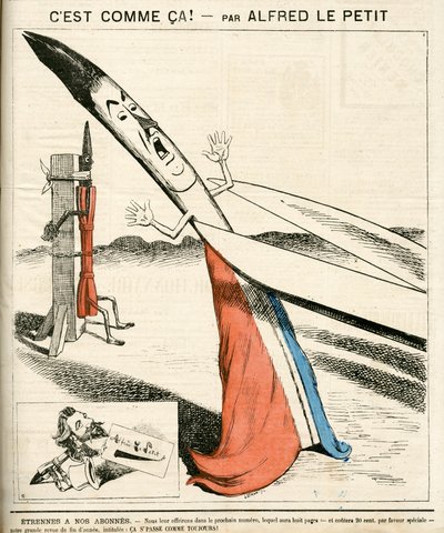 Cover of Le Grelot, number 142, Satirical in colors by Alfred Le Petit