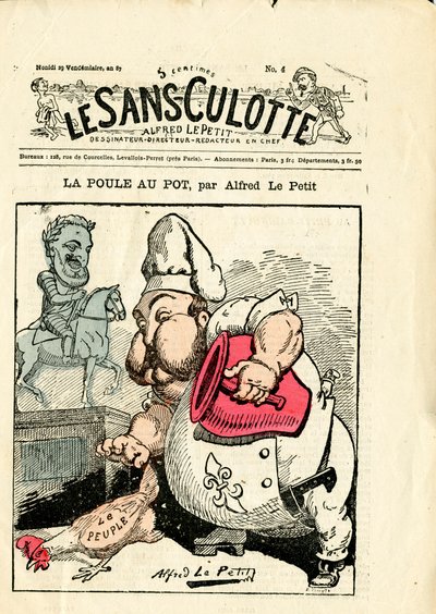Cover of Le Sans-Panlotte, number 4, Satirical in Colours by Alfred Le Petit