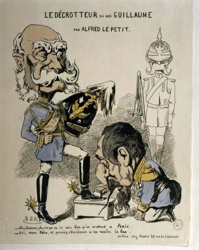 Franco-Prussian War: Caricature of Wilhelm I of Prussia and Napoleon III of France by Alfred Le Petit
