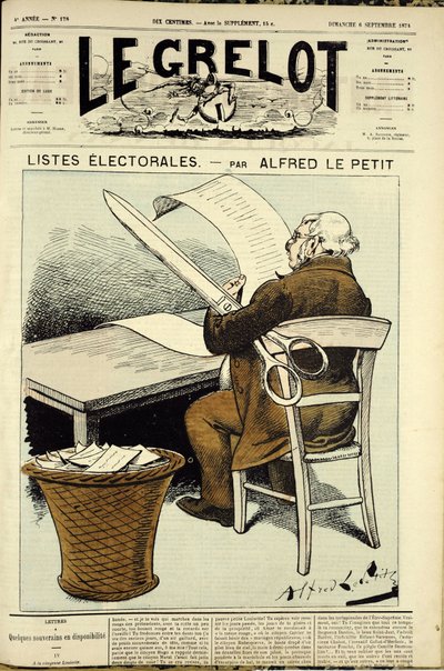 Illustration for the Cover of Le Grelot, No. 178 by Alfred Le Petit