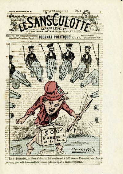 Illustration for the Cover of Le Sans-culotte, No. 7 by Alfred Le Petit