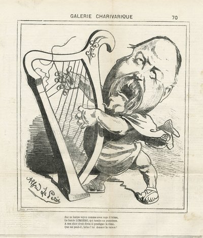 Illustration of Alfred Le Pete (1841-1909) in Le Charivari by Alfred Le Petit