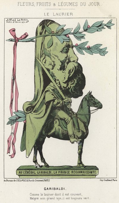 Le Laurier: Cartoon on Garibaldi - ill. from 