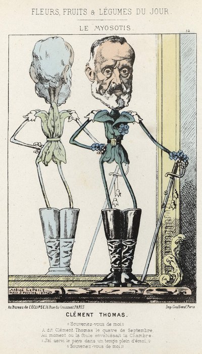 Le Myosotis: caricature about Clément Thomas - ill. from 