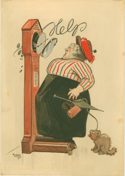 Try your weight! by Alfred Leete