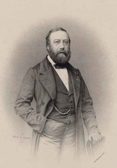 Portrait of the Composer and Chansonnier Gustave Nadaud 1820-1893, 1862 by Alfred Lemoine
