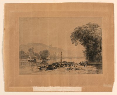 The Banks of the Seine at Rouen by Alfred Louis Brunet Debaines