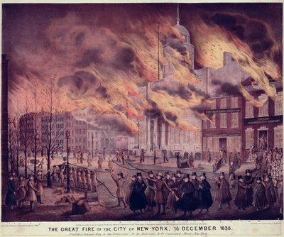 The Great Fire of New York, 1835 by Alfred M. Hoffy