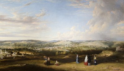 Stroud from near Rodborough Fort, Gloucestershire by Alfred Newland Smith