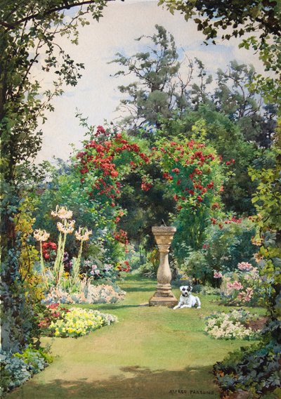 By the Sundial, Early Summer, Broadway by Alfred Parsons