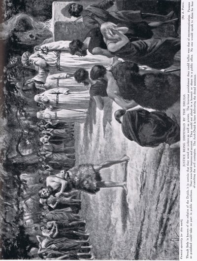 Justice being dispensed by the Druids, illustration from 