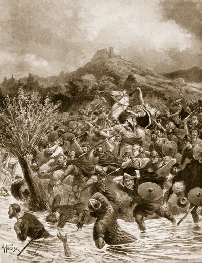 King Penda Slain at Winwaedfield, 655, Illustration from 