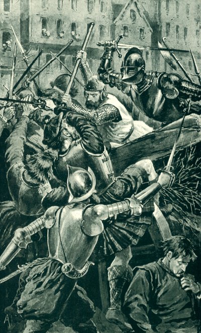 The Earl of Angus and His Spearmen Attacked by Sir Patrick Hamilton by Alfred Pearse