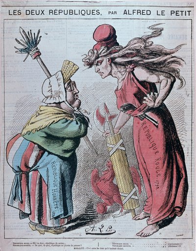 Cartoon on the two Republics, 