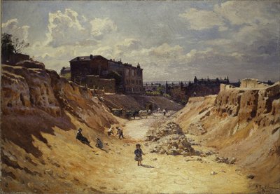 The opening of Avenue Junot, in Montmartre, circa 1910 by Alfred Renaudin