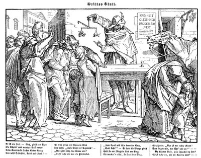 Totentanz 1848: Death proves that all men are equal by Alfred Rethel