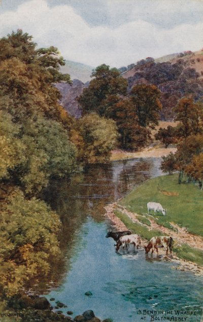 A Bend in the Wharfe at Bolton Abbey by Alfred Robert Quinton