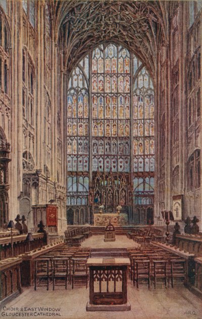 Choir and East Window, Gloucester Cathedral by Alfred Robert Quinton