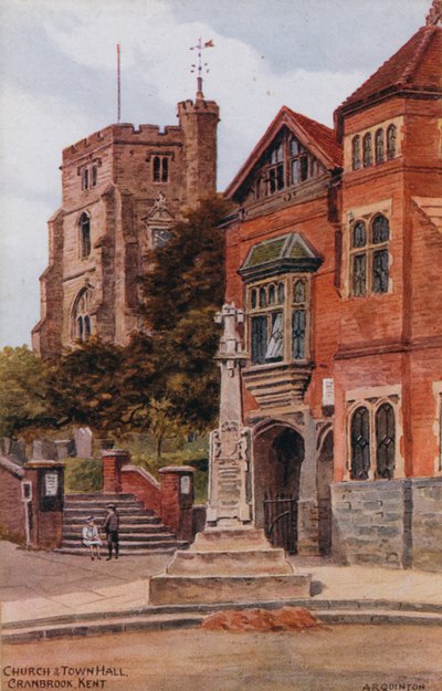 Church and Town Hall, Cranbrook, Kent by Alfred Robert Quinton