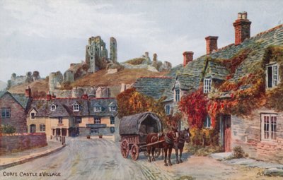 Corfe Castle and Village by Alfred Robert Quinton