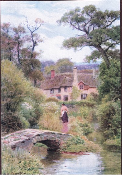 Footbridge, near Porlock, Somerset, from The Cottages and the Village Life of Rural England by Alfred Robert Quinton