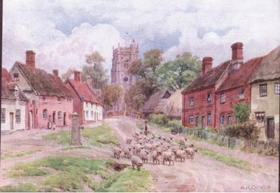 Monks Eleigh, Suffolk, from The Cottages and the Village Life of Rural England published by Dent & Sons Limited by Alfred Robert Quinton