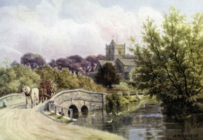 The Bridge, Coombe Bissett, near Salisbury by Alfred Robert Quinton