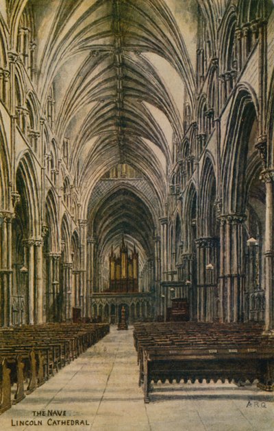 The Nave, Lincoln Cathedral by Alfred Robert Quinton