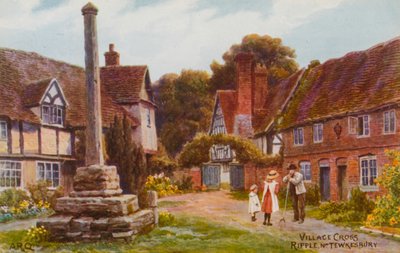 Village Cross, Ripple near Tewkesbury by Alfred Robert Quinton