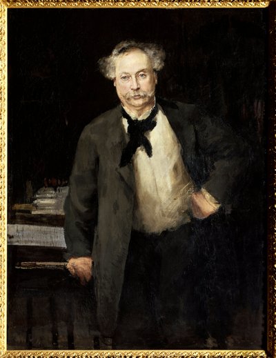 Portrait of Alexandre Dumas Jr. (1824-1895), French Writer by Alfred Roll