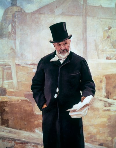 Portrait of Jean-Charles Adolphe Alphand, French engineer by Alfred Roll