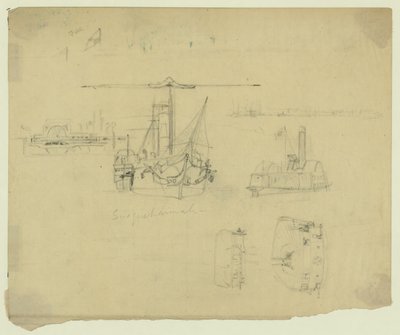 Five Views of the Susquehanna and the Ceres by Alfred Rudolph Waud
