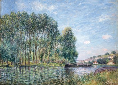 A Bend in the River Loing at Moret. Spring by Alfred Sisley