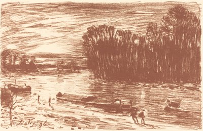 Banks of the Loing near Saint-Mammès by Alfred Sisley