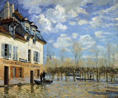 Boat in the Flood at Port-Marly by Alfred Sisley