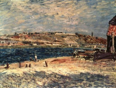 Riverbank in Saint-Mammes by Alfred Sisley