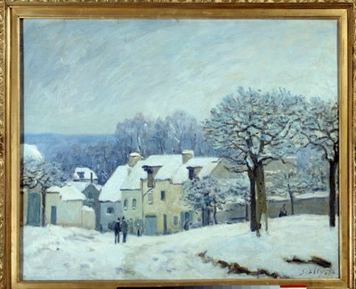 The Place du Kennel at Marly, Effect of Snow. Painting by Alfred Sisley (1839-1899) by Alfred Sisley