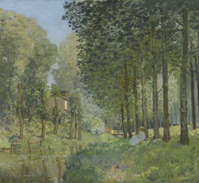 Rest by the Stream. Edge of the Woods by Alfred Sisley