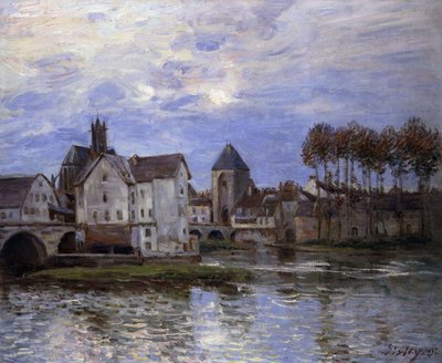 Pont de Moret at Sunset by Alfred Sisley