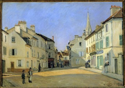 Rue de la Chaussee at Argenteuil or Square in Argenteuil by Alfred Sisley