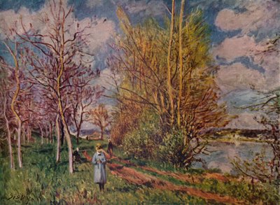 Spring on the River Banks by Alfred Sisley