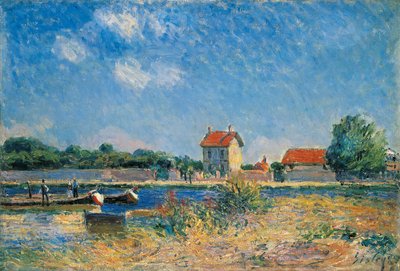 The Banks of the Canal du Loing at Saint-Mammes by Alfred Sisley