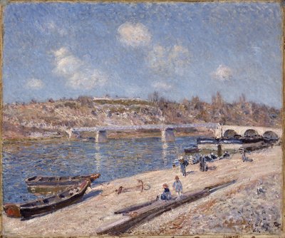 The Beach at Saint-Mammès by Alfred Sisley