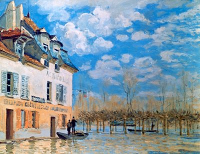 The Boat in the Flood, Port-Marly, 1876 by Alfred Sisley
