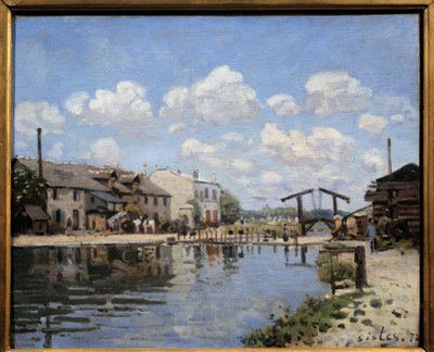 The Canal Saint Martin in Paris in 1872 (View of the lock) by Alfred Sisley