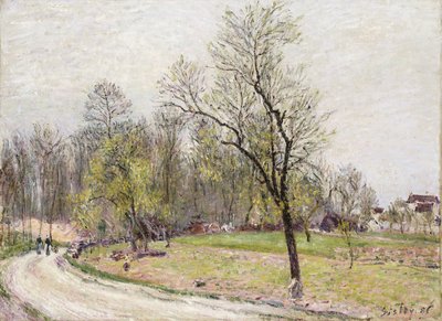 The Edge of the Forest in Spring, in Evening by Alfred Sisley