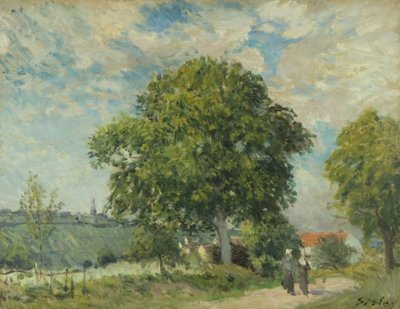 The Entrance to the Village, c.1880 by Alfred Sisley