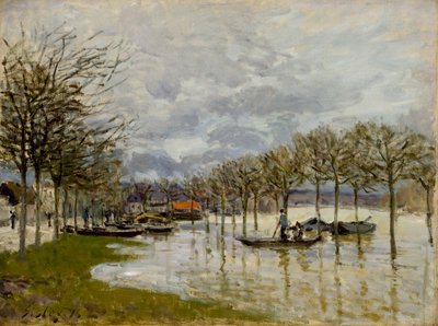 The Flood on the Road to Saint-Germain by Alfred Sisley