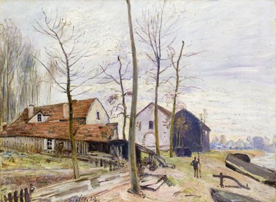 The Mills of Moret, with Rising Sun, 1889 by Alfred Sisley